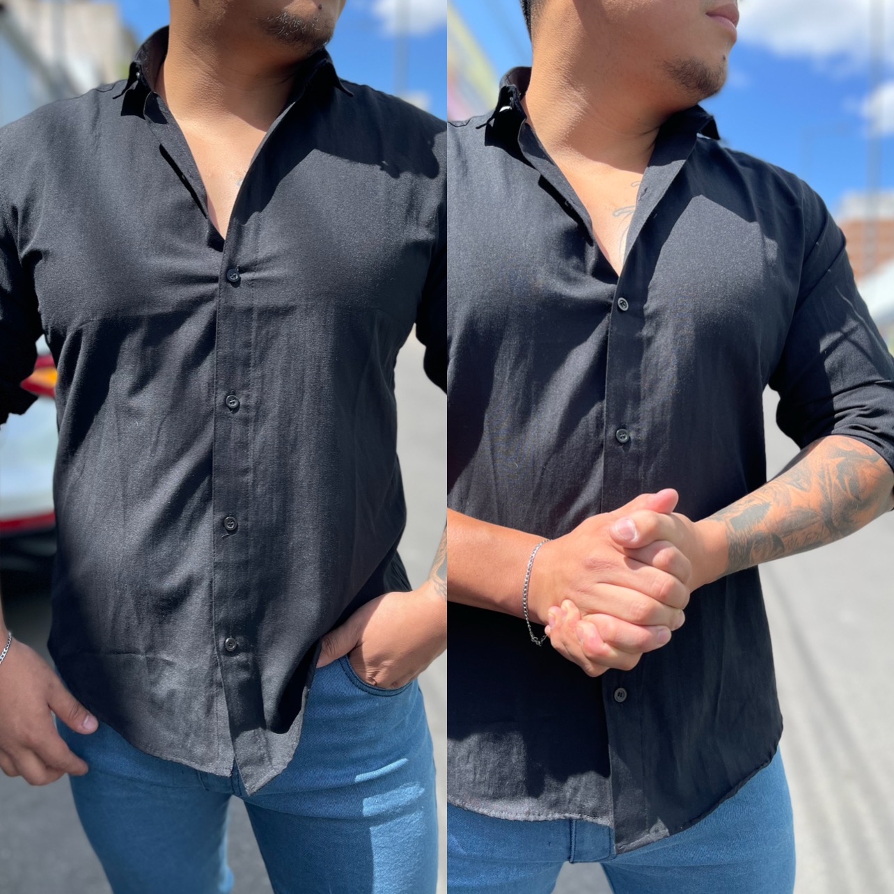 Camisa Manga Larga Entallada de Hombre - IMG_2292.jpeg