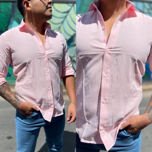 Camisa Entallada Manga Larga de Hombre - Miniatura 5