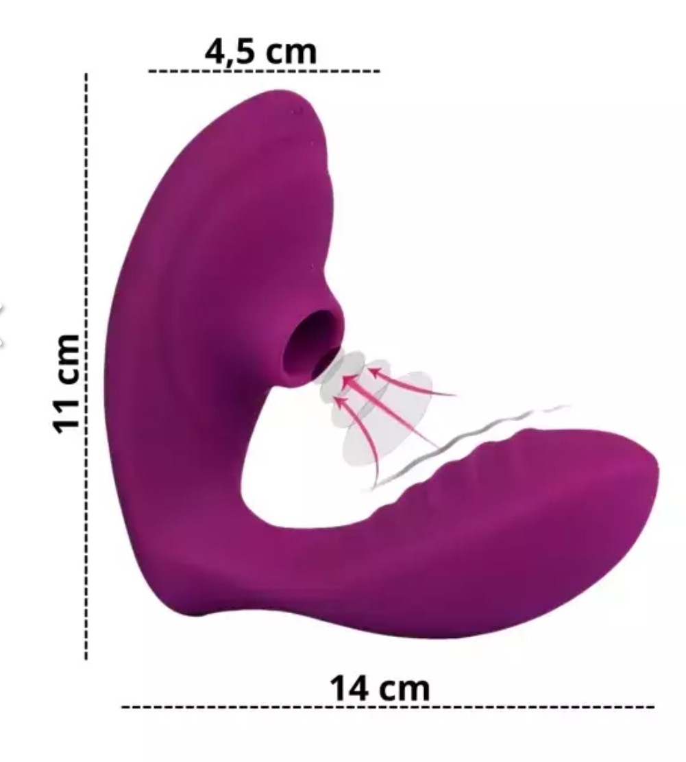 Vibrador  con Succionador de Clítoris  Recargable Usb - Imagen 2