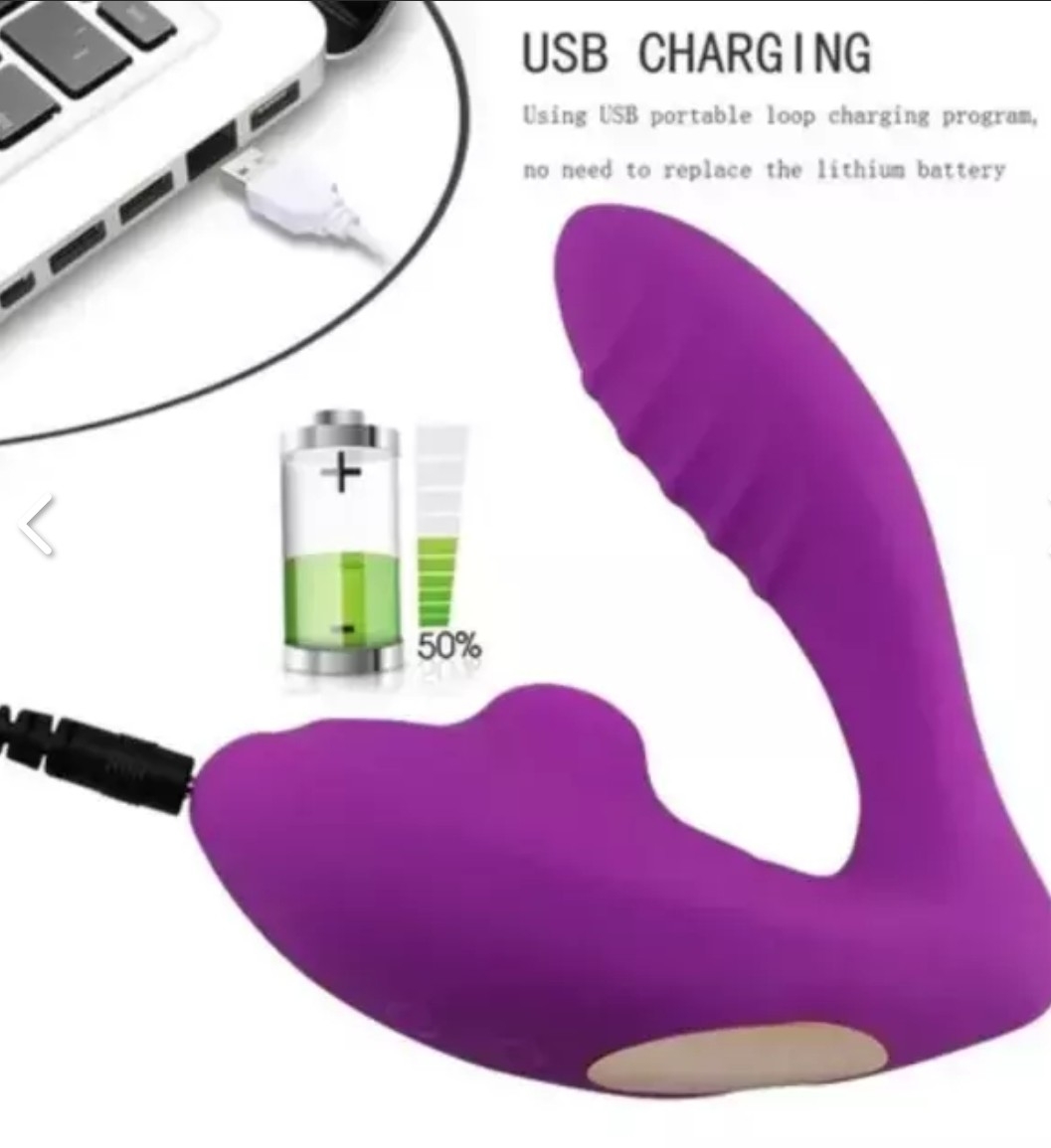 Vibrador  con Succionador de Clítoris  Recargable Usb - Imagen 3