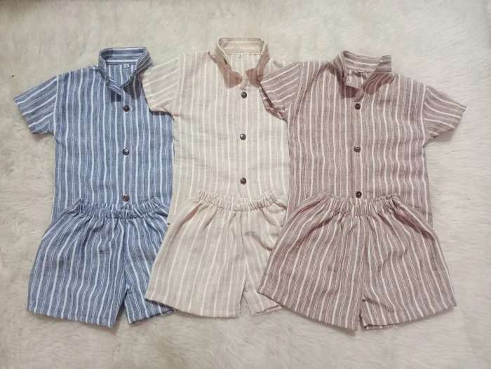 Conjunto de Lino Rayado