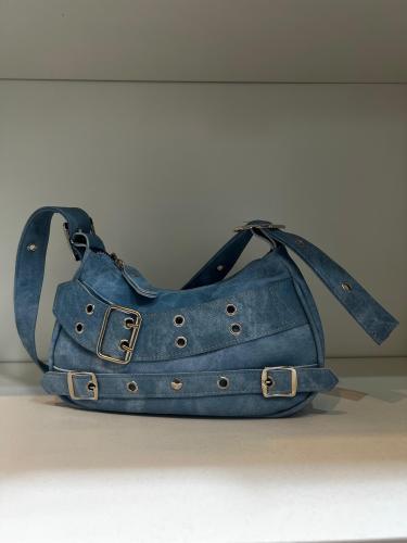 Cartera Mini Bag Baguette Jeans  Azul - Miniatura 3