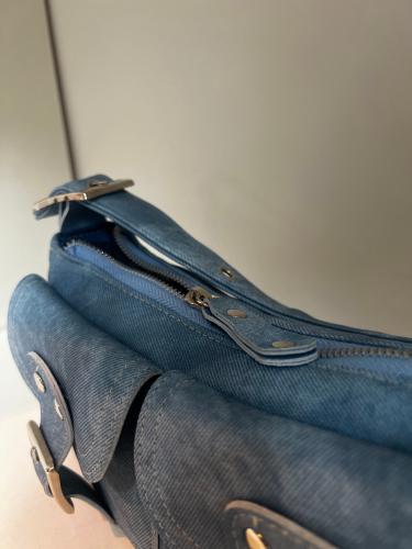 Cartera Mini Bag Baguette Jeans  Azul - Miniatura 2