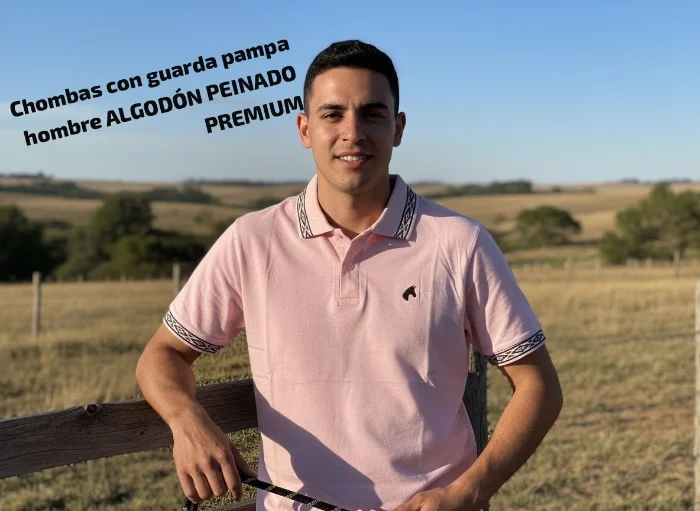 Chombas con Guarda Pampa de Hombre Algodón Peinado