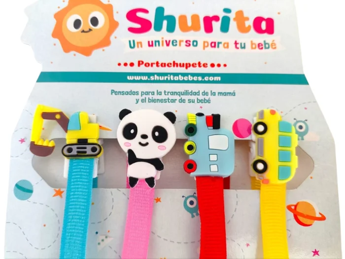 Portachupete Cinta Silicona "shurita" Art.109 Pack X 4