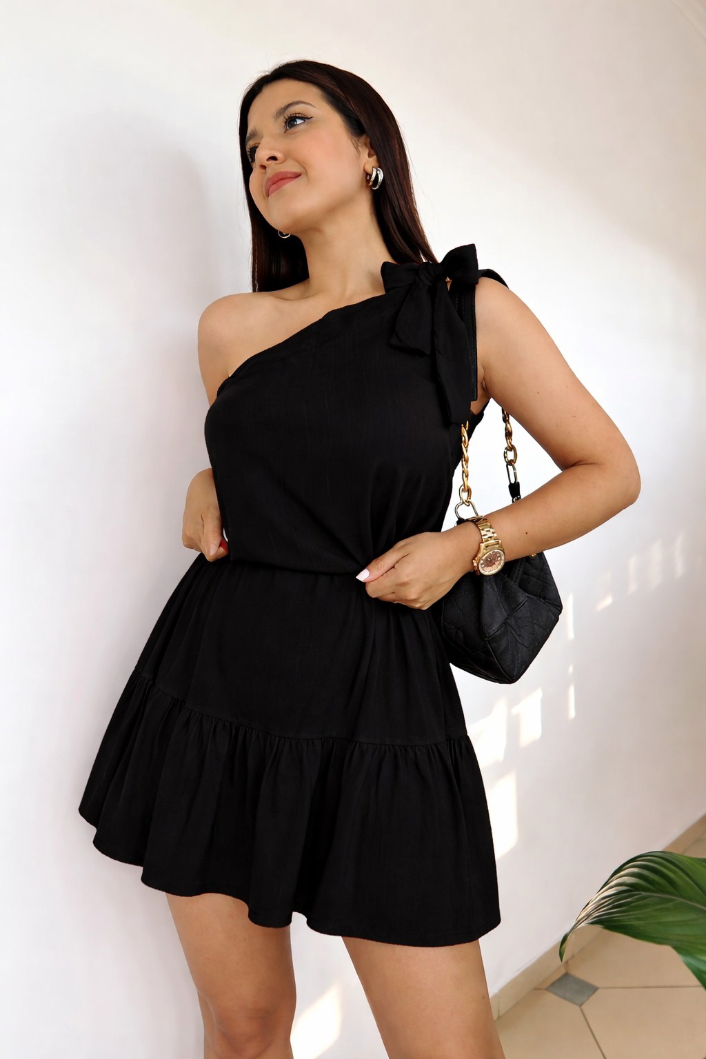Vestido Fibrana con Lazo - Imagen 1