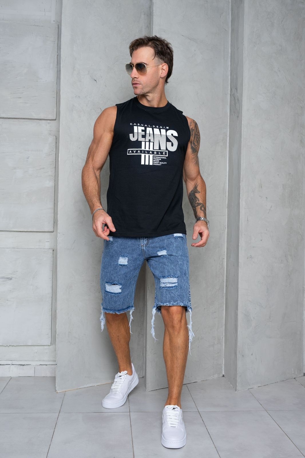 Bermudas Jeans Mom Roturas Desflecado - Imagen 5