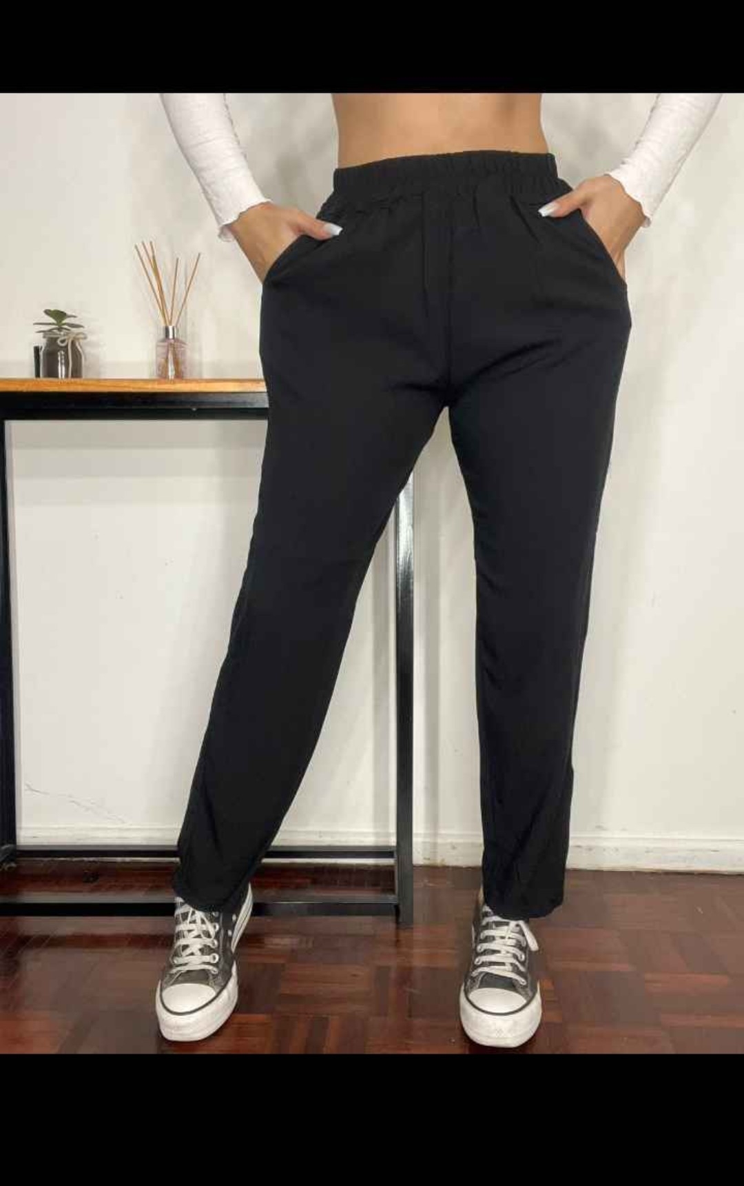 Pantalón Chupín Recto de Lino Spandex - Imagen 2