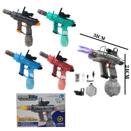 Pistola de Agua Recargable C/luz Splash Blistz (jt374)