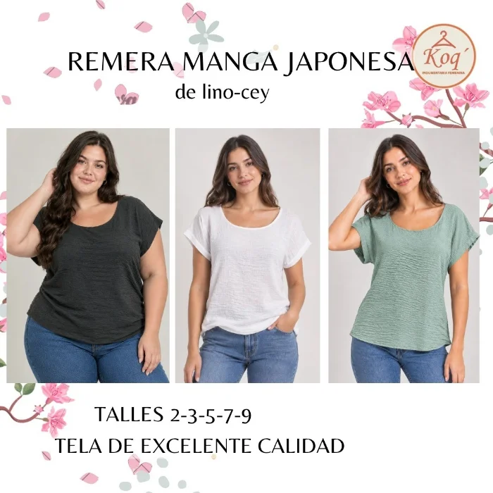 Remera Manga  Japones de Lino-cey