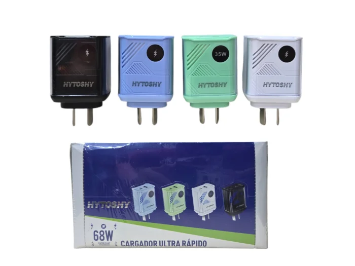 Cabezal Hytoshy 68w 1 Usb 1-usc  Carga Rapida (hy-20w)