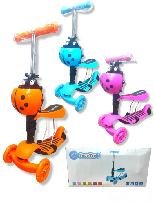 Monopatin 3 en 1 con Luces 3 Ruedas Asiento (tl-006)