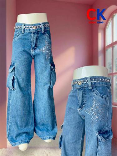 Wide Leg Cargo con Brillo Nena