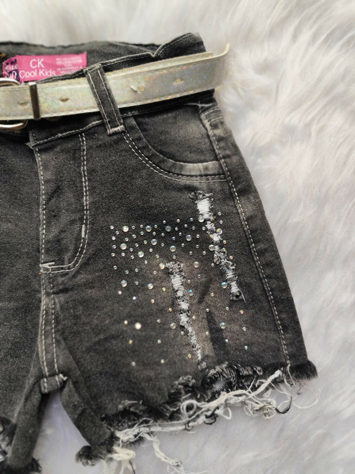 Short Gris Elastizado con  de Nenes - Imagen 3