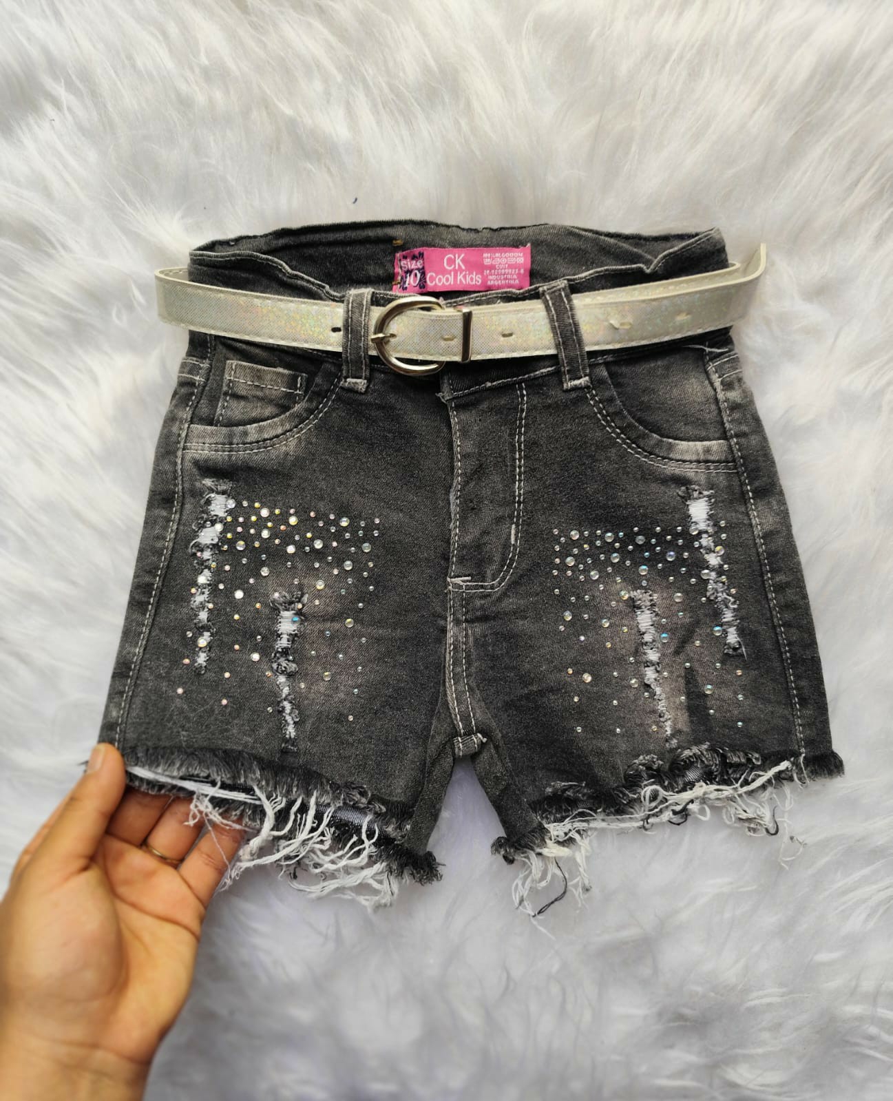 Short Gris Elastizado con  de Nenes - Imagen 4