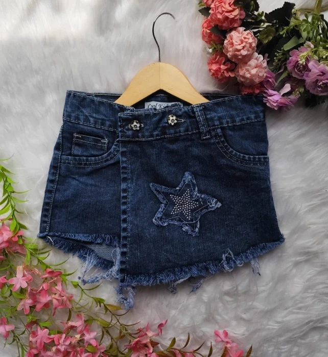 Short Pollera con Brillo de Nena