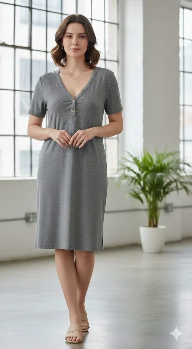 Vestidos de Algodón con Mangas
