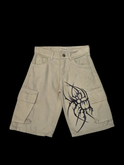 Bermuda Baggi Beige Estampado