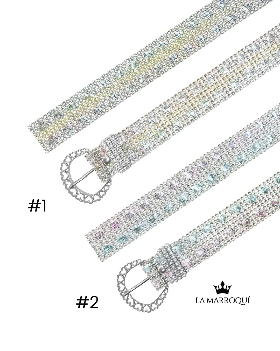 Cintos Anchos Strass con Detalles