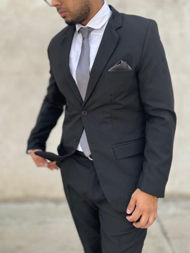Traje Entallado de Hombre Liso - Miniatura 5