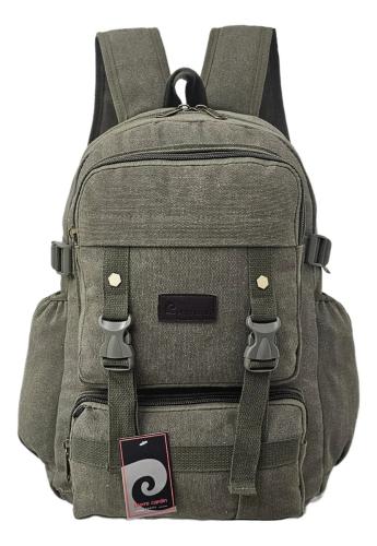 Mochila Pierre Cardin Reforzada Canvas  Pc1091.