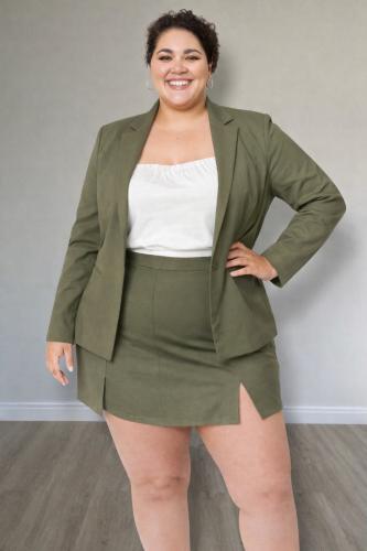 Conjunto Especial Blazer + Shorts Pollera de Bengalina - Miniatura 2