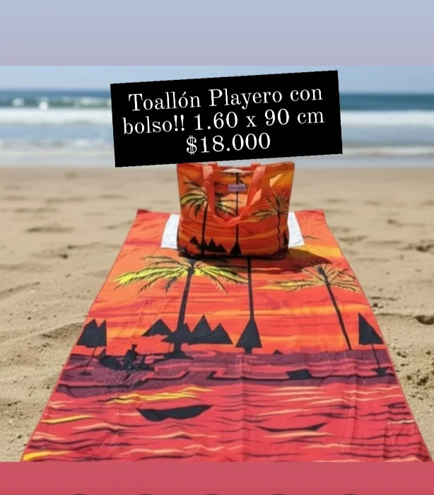 Toallón Playero con Bolso