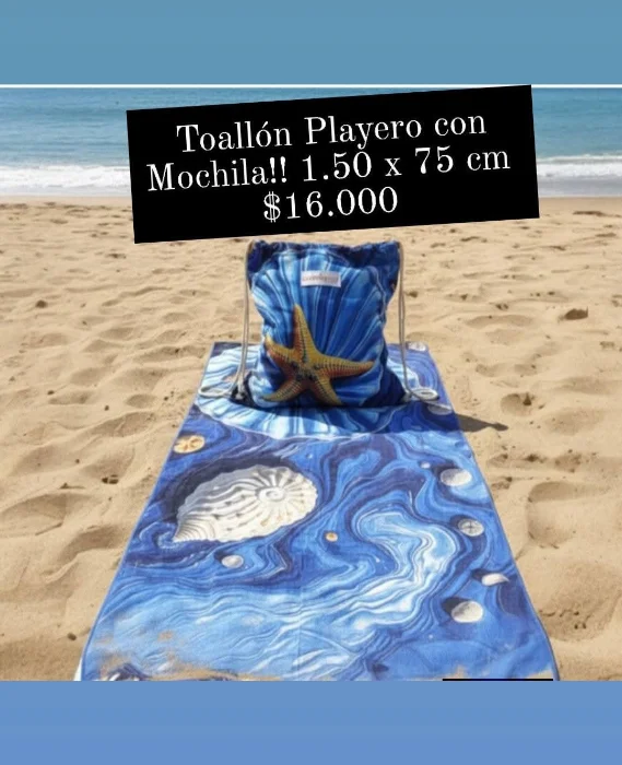 Toallón Playero con Mochila