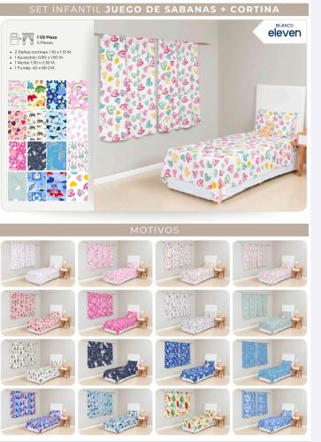 Ser Infantil Juego de Sabanas mas Cortinas