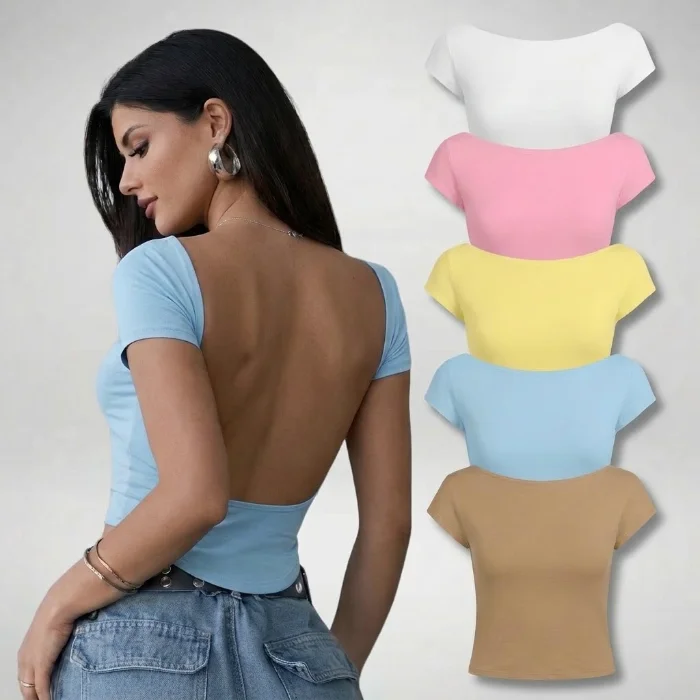 Camiseta Espalda Descubierta Microfibra Megan