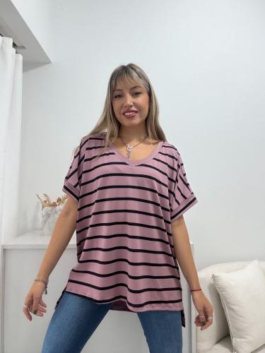 Remera Oversize Rayada Sara
