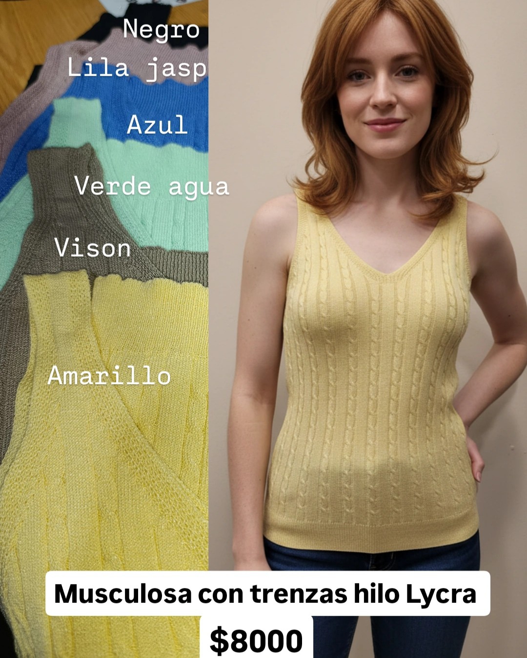 Musculosa Hilo Lycra Trenzas - Imagen 2