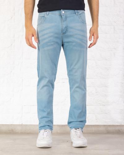 Jeans Semichupines Elastizados con Localizado Celeste