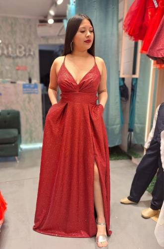 Vestido de Fiesta Importado Lily Lurex