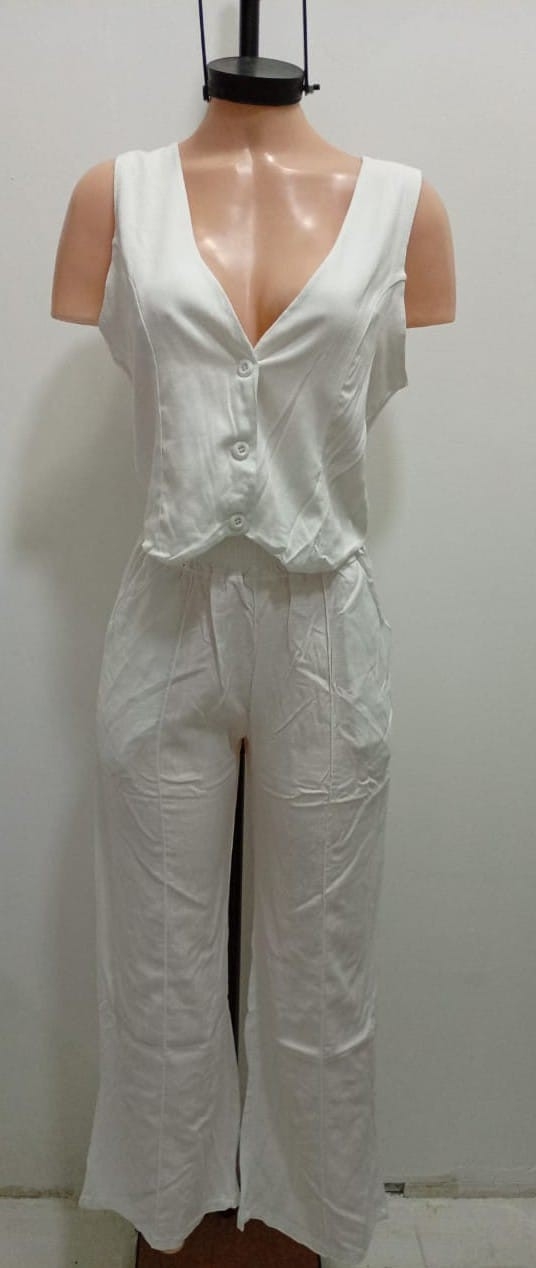 Conjunto Palazo y Chaleco de Lino Premium para Dama Talles del 2 al 6 - Imagen 2