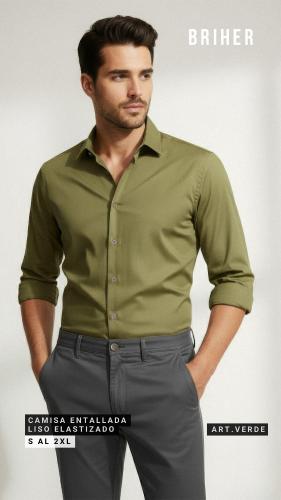 Camisa Entallada Elastizada Blanca - Más Colores - Miniatura 2
