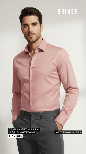 Camisa Entallada Elastizada Blanca - Más Colores - Miniatura 3