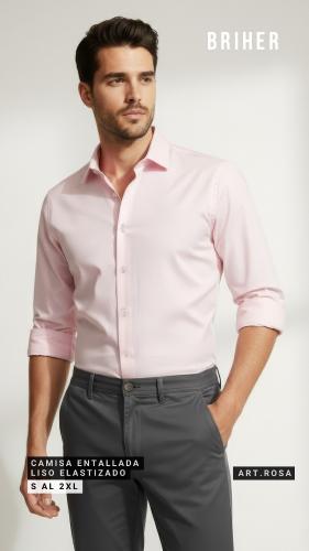 Camisa Entallada Elastizada Blanca - Más Colores - Miniatura 4