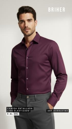 Camisa Entallada Elastizada Blanca - Más Colores - Miniatura 5