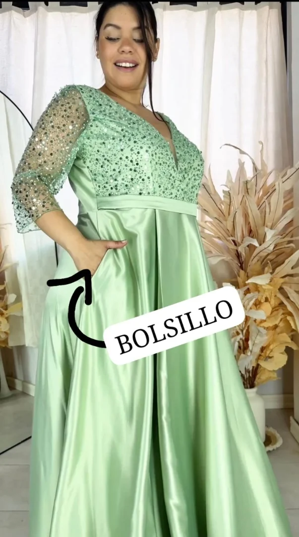 Vestido de Fiesta Importado Adriana Especial - Imagen 2