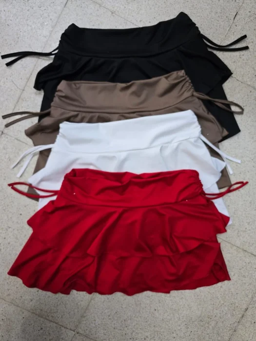 Short Pollera de Lycra con Voladitos