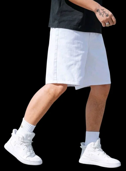 Bermudas Jeans Mom Blanco