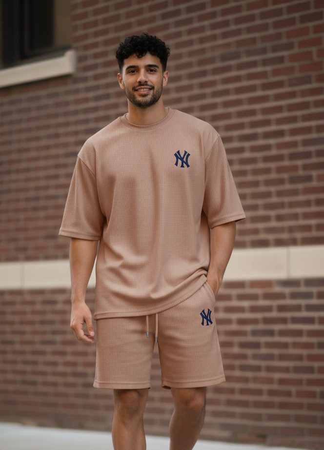 Conjunto Waffle Oversize  con Logo Bordado 1 al 3 - Imagen 3