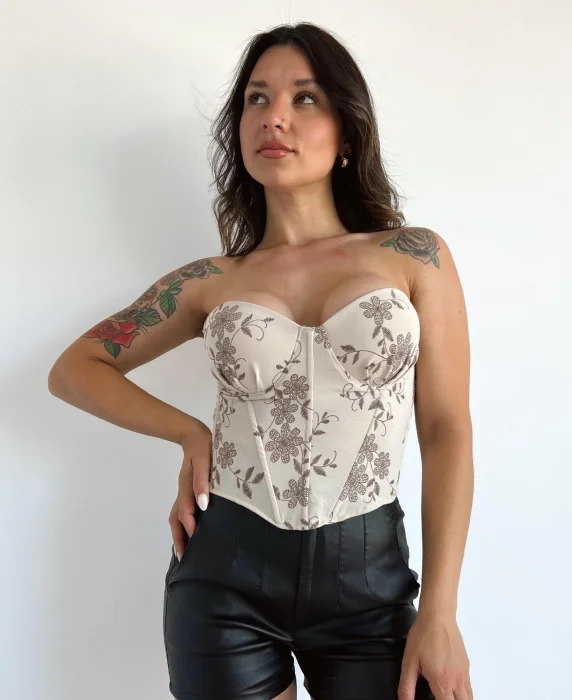 Corset Corazón Estampado