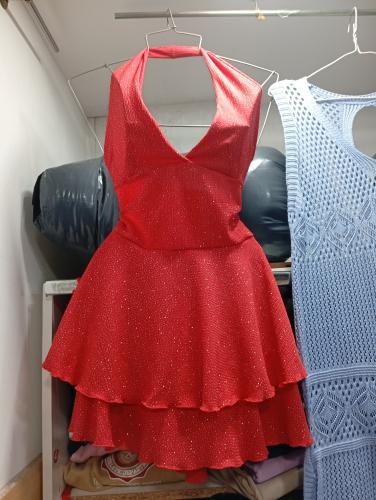 Vestido con Volados y  Brillo