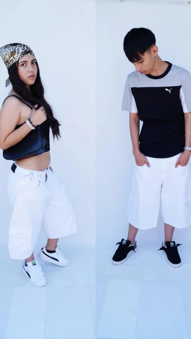Teens Bermuda Baggi Blanco con Evilla