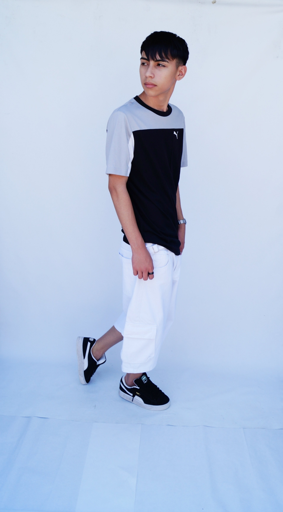 Teens Bermuda Baggi Blanco con Evilla - Imagen 7