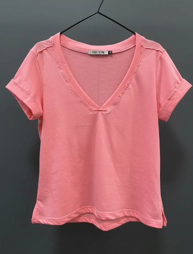 Remeras Básicas Escote en V Algodón - Miniatura 2