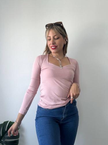 Camiseta Modal Escote Espejo Corazón - Miniatura 2