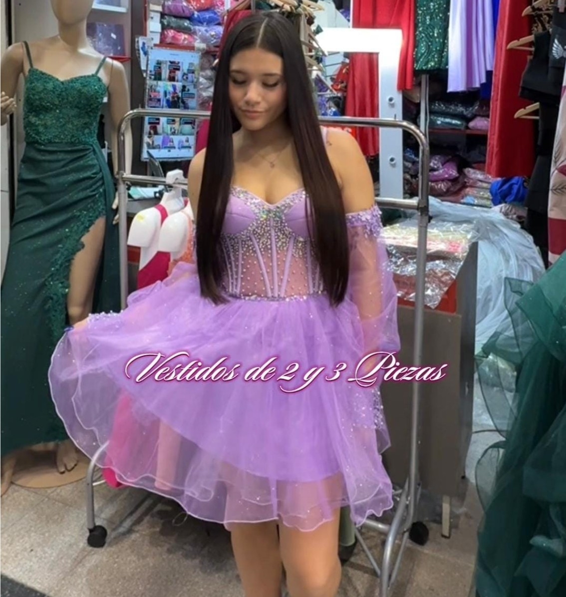 Vestido de 15 Importado Tiffany 3 Piezas - Imagen 2